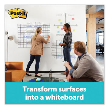Post-it® Dry Erase Surface With Adhesive Backing, 96" X 48", White freeshipping - TVN Wholesale